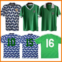 Noord-Ierland Retro VOETBALJERSEYS Home Away Vintage 1990 1992 90 92 EVANS LEWIS SAVILLE DAVIS WHYTE LAFFERTY McNAIR MAILLOTS Camisa de futebol VOETBALshirts