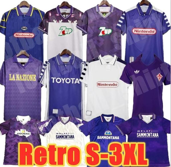 Maillots de football rétro BATISTUTA EDMUNDO RUI COSTA FiorentinaS Accueil Maillot de football Camisas de Futebol 89 90 91 92 93 94 95 96 97 98 99 00 manches longues