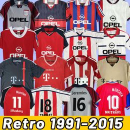 Maillots de football rétro BaYern SANTA CRUZ DAEI PAPIN ELBER zickle LIZARAZU EFFENBERG Matthaus Klinsmann Munich 00 01 02 04 05 10 11 13 14 15 91 93 95 96 97 99 98 00 2013 2014