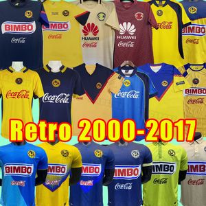 RETRO Soccer Jerseys Club America LIGA MX O.PERALTA C.DOMINGUEZ MATHEUS MEXIQUE R.SAMBUEZA P.AGUILAR RETRO Football Shirts uniforme 01 02 16 17 2004 2005 2006 11 12 13 14 15
