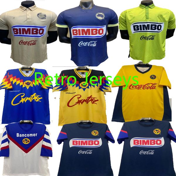 Retro Soccer Jerseys Club America Liga Mx O.Peralta C.Dominguez Matheus Mexico R.Sambueza P.Aguilar Retro Football Shirts Uniforme 01 02 16 17 2004 2005 2006 2013 2001