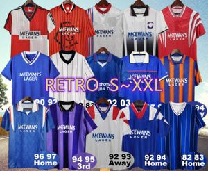 Retro Soccer Jerseys Football Shirt Gascoigne 87 90 92 94 96 97 99 01 Kent Stewart Aribo Laudrup McCoist Glasgow Rangers