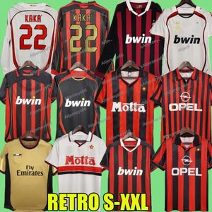 Camisetas de fútbol retro Kaká Baggio Maldini VAN BASTEN Pirlo Inzaghi Gullit Shevchenko Camisa vintage Kit clásico 93 94 95 _Jersey