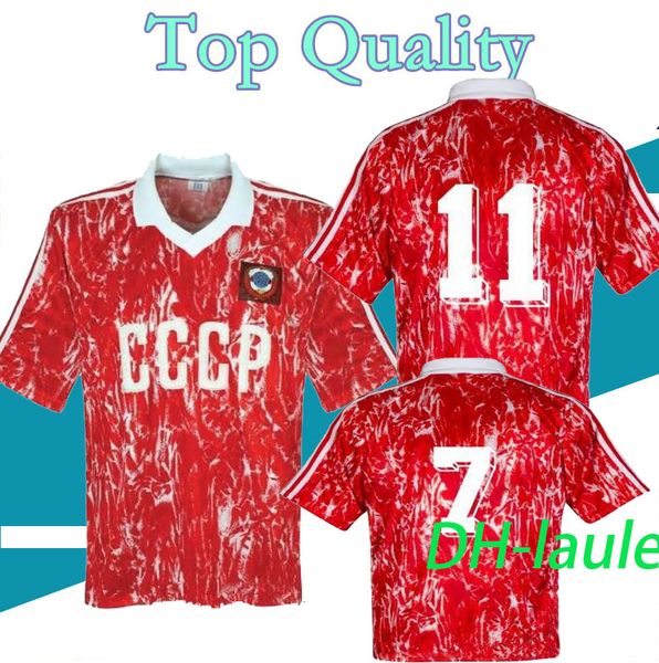 1989 91 Retro Unión Soviética Camisetas de fútbol CCCP Futbol Vintage USSR Camisetas de fútbol Camisetas clásicas Kit Maillots Maglia
