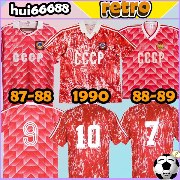 Retro Unión Soviética URSS CCCP Camisetas de fútbol 87 88 89 90Protasov Belanov MASCITTI Bobrov BLOKHIN Buryak Chislenko Gavrilov Ivanov Zavarov Camisetas de fútbol