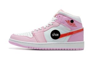 Chaussures de sport rétro 2023 nouveau 1 Mid Saint-Valentin hommes/femmes/enfants chaussures de basket-ball 1s blanc rose jeunesse GS grand garçon baskets de basket-ball