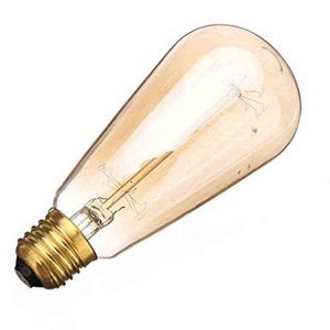 Retro ST64 EDISON BULB 110V E26 60W Gloeiende lampen Vintage Filament Lamp Tungsten Edison Light H220428