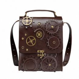 Retro Steampunk Women Sacs Sacs Horloge vintage Mey Clutch Handsbag Daily Dames Casual Crossbody Purse Fi Persality A C0me #