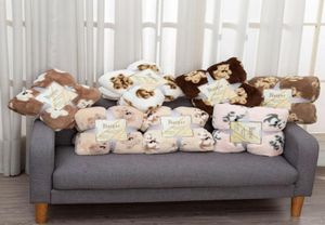 Patrón de oso de manta de estilo retro más corta de sofá cubierta de otoño invernal mantas gruesas7324494
