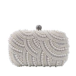 Style rétro luxueux sac de dîner de créateur perle à la mode décoration pratique femmes sac à main fête forme de vague soirée 240106