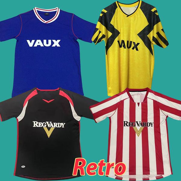 Retro Sunderland 1994 1993 Jaune 1992 2005 2006 Jersey de football Stewart Simms Roberts Amad Clarke Dajaku Ebleton 92 93 94 05 06 Pritchard 24 25 Shirts de football