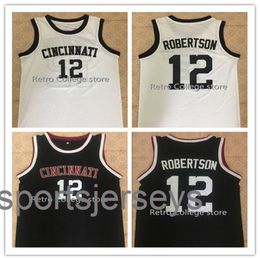 Maillot de basket-ball rétro #12 Oscar Robertson Cincinnati, broderie cousue rétro, personnalisez n'importe quel numéro et nom de joueur