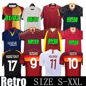 Retro Totti Soccer Jerseya Batistuta Dzeko Football Shirt Classic Vintage Nakata Balbo 1989 1990 1991 1992 1994 1995 1996 1997 1998 1999 2000 2001 2002