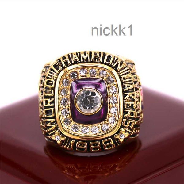 Estilo de unidad retro Anillo de campeonato de los Lakers de calidad adecuada Anillos de joyería gótica punk estrella para hombres para hombres EPYG