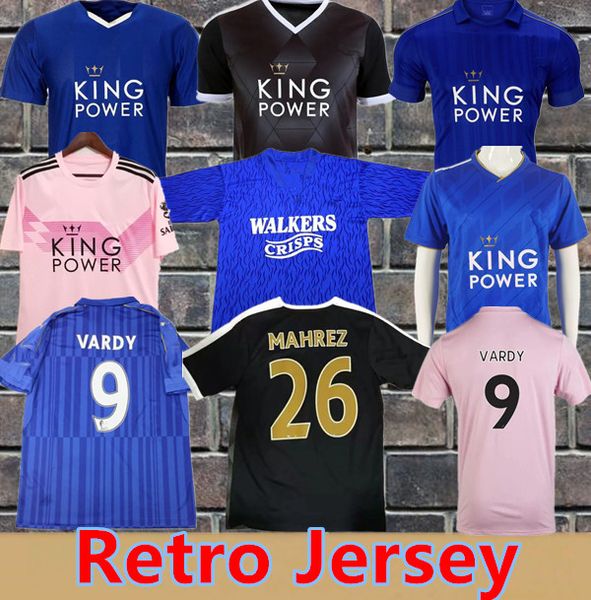 Maillot de football rétro VARDY Morgan Okazaki Mahrez Kante NDIDI Drinkwater IHEANACHO WINKS FAES MAVIDIDI DAKA COADY 15 16 17 92 94 maillot de football classique de Leicester