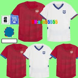 SERBIE Soccer Jerseys Club Ensembles complets 2024 Euro Cup Srbija National Team Home Away SERGEJ MITROVIC Maillots de football Kit VLAHOVIC PAVLOVIC TADIC MILENKOVIC ZIVKOVIC