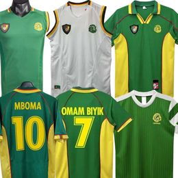Retro Vintage 2002 Kameroen Voetbalshirts Nationaal team 1990 thuis weg Klassiek voetbalshirt