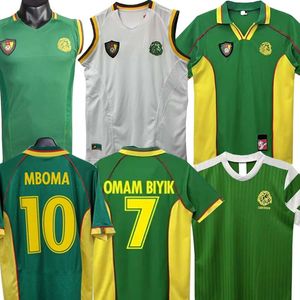 Rétro Vintage 2002 Cameroun Maillots de football Équipe nationale 1990 à domicile Maillot de football classique