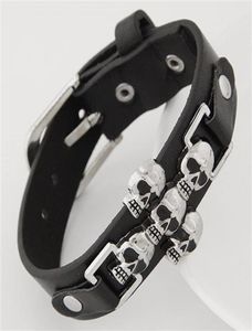 Retro Vintage Accessoires Lederen Mannen Gesp Bedelarmband Open Vrouwen Skeletschedel Pols Armbanden Mode-sieraden For9957405