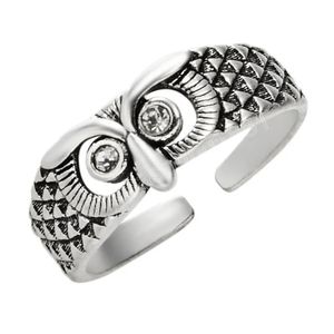 Rétro Vintage Hibou Zircon Anneau Mode Animal Anneau Femme Bijoux De Mariage