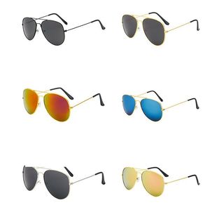 Retro Vintage Kids Sunglasses Fashion Aviation Pilot Sunot Luxury Classic Classic Anti-UV Mirror Eyewear Outdoor Beach Swim Ggggles