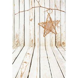 Rétro Vintage bois fond imprimé étoile bébé nouveau-né photographie accessoires enfants enfants en bois mur sol Photo Studio décors