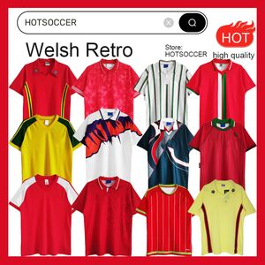 Camisetas de fútbol retro de Gales JAMES BALE 24 25 Camisetas de fútbol galesas JOHNSON N.WILLIAMS RODON T.ROBERTS CABANGO LEVITT MOORE THOMAS Hombres hotsoccer