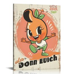 Retro Wall Art I'm Peachy Character Poster, Affiche rétro nostalgique, art mural cool, décor de chambre mignon