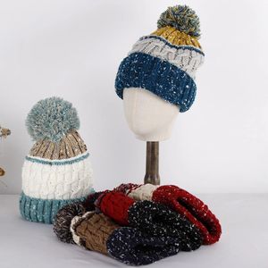 Retro Warm Fun Ball Stripe Wool Hats Mens Hat Break Women Badminton Cap Y2K Skiën Halloween Hat Winter Groothandel 240415