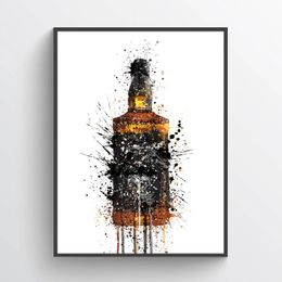 PEINTURES DE TOUVE RETRO RETRO Whisky Intage Drink Soft Drink Affiches et imprimés Wall Art Picture Pub Bar Home Casino Decor