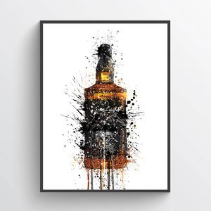 Pinturas de lona de whisky retro cerveza intaga refrescos pósters vintage y estampados arte de pared imagen bar de pub casino decoración