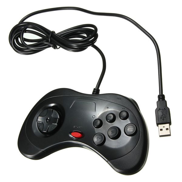 Retro Wired USB Classic Game Controller Gamepad Joypad para PC Para Sega Saturn System Style DHL FEDEX EMS ENVÍO GRATIS