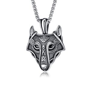 Retro Wolf Hoofd Hanger Paar Kettingen Vrouwen Heren Rvs Hip Hop Sieraden voor Hals Mode Kerstcadeaus voor Vriendin groothandel