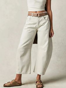 Jean rétro pour femmes, pantalon Baggy à jambes larges, droit, ample, en Denim, décontracté, délavé, Streetwear Harajuku, Y2k, 240307