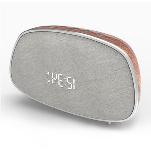 Freeshipping Rétro Bois Bluetooth Haut-parleur Sans Fil Haut-Parleur Extérieur Portable Radio FM Électronique Snooze Réveil Haut-parleurs Csfcg