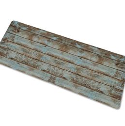 Mat de cocina antislip de piso de madera retro alfombra de baño largo de entrada al aire libre
