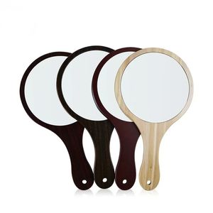 Handle rétro Handle cosmétique miroir lotus simple frame rond