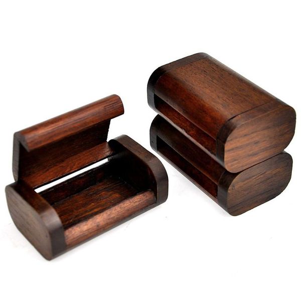 Boîte à cure-dents en bois rétro personnalité créative boîtes à coton-tige en bois conteneur à cure-dents peut usine en gros LX3708