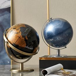 Retro World Globe Decoration Terrestrische Karte Moderne Wohnkultur Geographie Ausbildung Office Desk Accessoires 240106