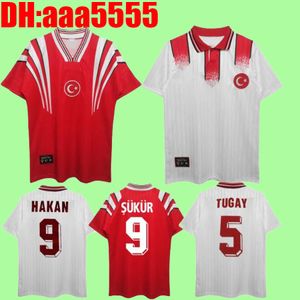 Maillots de football Turquie 96 97 Hakan Sukur Tugay Arif Erdem maillots de football classiques vintage