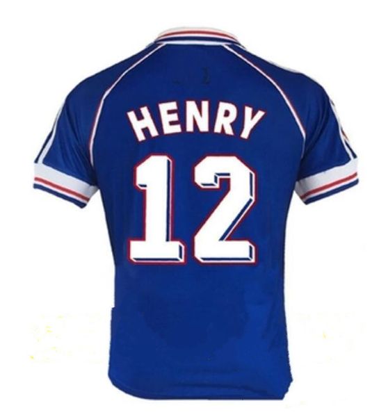 Retro Zidane Henry French Maillot de Foot Soccer Jerseys Mbappe Ribery 98 Petit Makelele Camisa de f￺tbol Griezmann Benzema djorkaff Vieira Cantona Trezeguet Pires