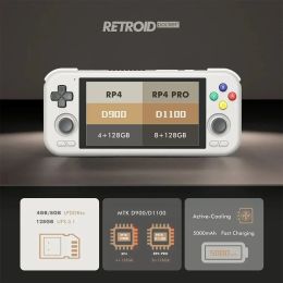 Retroid Pocket 4Pro Retro Handheld Game Console 4.7inch Tactile Screen 8G + 128G Android 13 512G PSP PS2 WiFi 6.0 Video Player