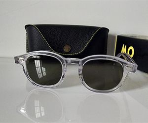 Retrovintage Johnny Depp UV400 zonnebril met kristalrand HD gepolariseerde lenzen PurePlank volledige rand volledige hoes L M S maat 5648178