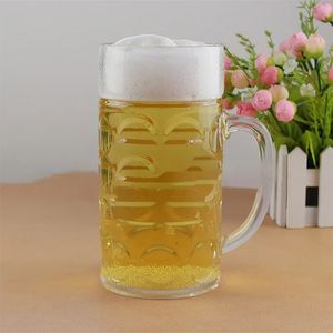 Réutilisable 32 oz en plastique à bière 1 litre avec poignées ananas tasse de boissons tasses petit déjeuner lait café eau tasse de barware de barware