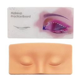 Réutilisable 3D Silicone Eyes Face Makeup Practice Board Prating Panket for Feed Shadow Brow Make Up Forment Formation Supplies