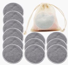 Tampons démaquillants en bambou réutilisables, ronds lavables, tampons nettoyants en coton pour le visage, outil 4930849