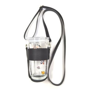 Manchon isolant en cuir pour tasse à café réutilisable, pour boissons chaudes ou froides, porte-gobelet en cuir pour café Starbucks, café Dunkin 1224307