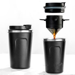 Filtre à café réutilisable Tasse de voyage portable Dripper fait à la main Ensemble de tasses à thé Pot ware 220217