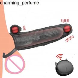 Condones reutilizables consolador vibrador pene anillo manga de sexo para adultos condones vibrantes ampliación manga de consolador para hombres sexo parejas