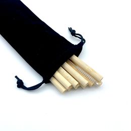 Paille de consommation réutilisable 10pcs Bamboo Paille de haute qualité paille écologique de haute qualité avec un accessoire de fête de pinceau plus propre